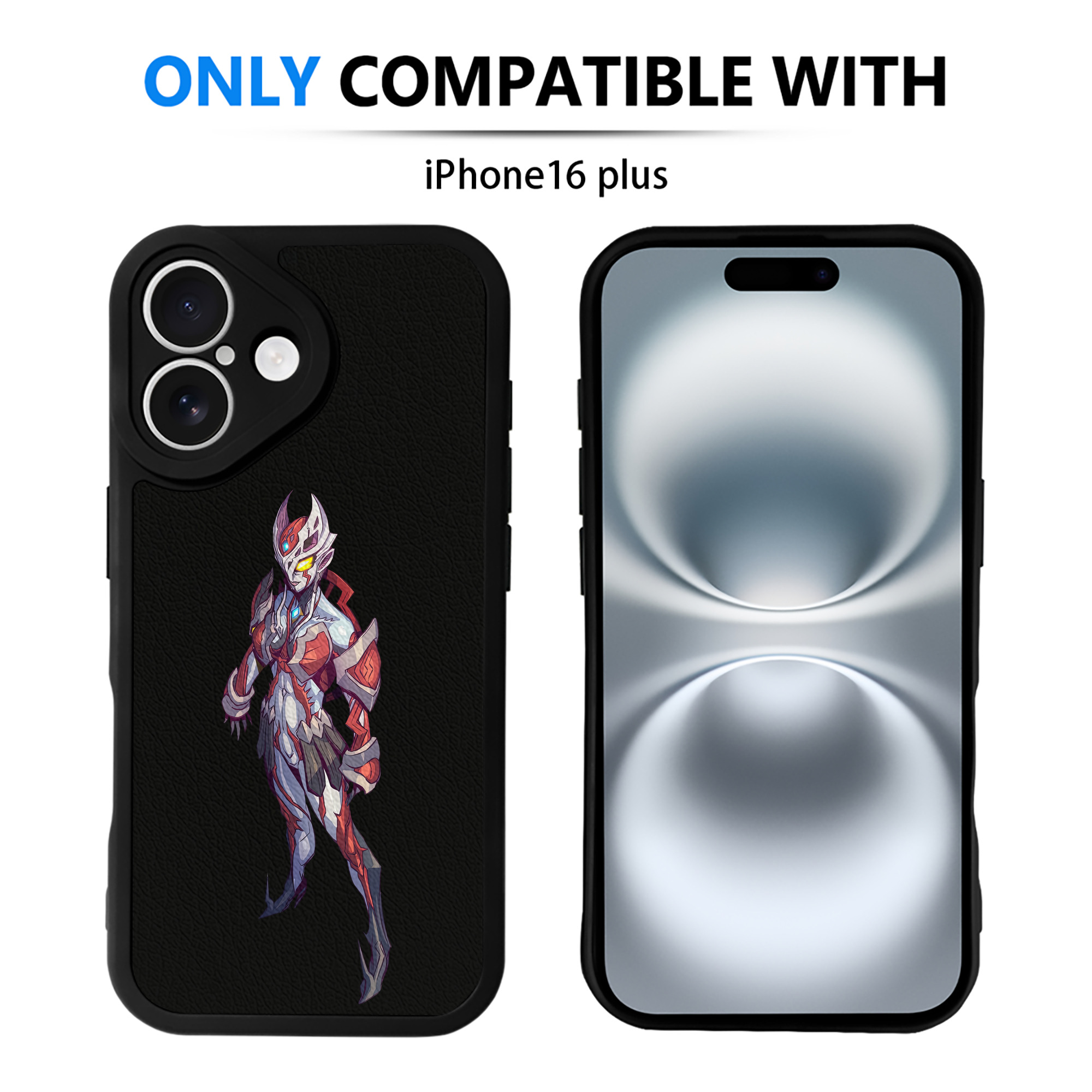 （画像用） ウルトラマン Ultraman 【iPhone 16シリーズ対応】シリコンスマホケース（レザー調） 材質：シリコン